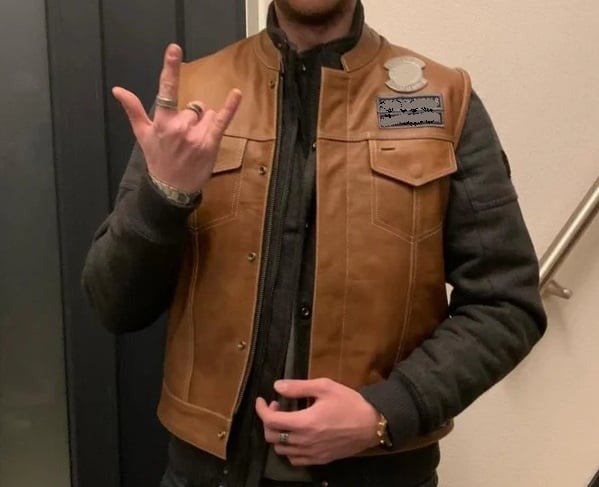 Men’s Brown leather biker vest: A Symbol of Rugged Elegance