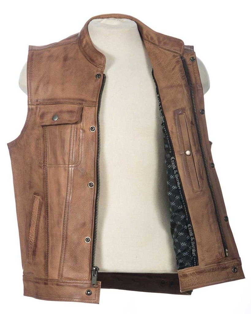 Styling with a Brown leather biker vest: A Motorcycle Enthusiast’s Guide