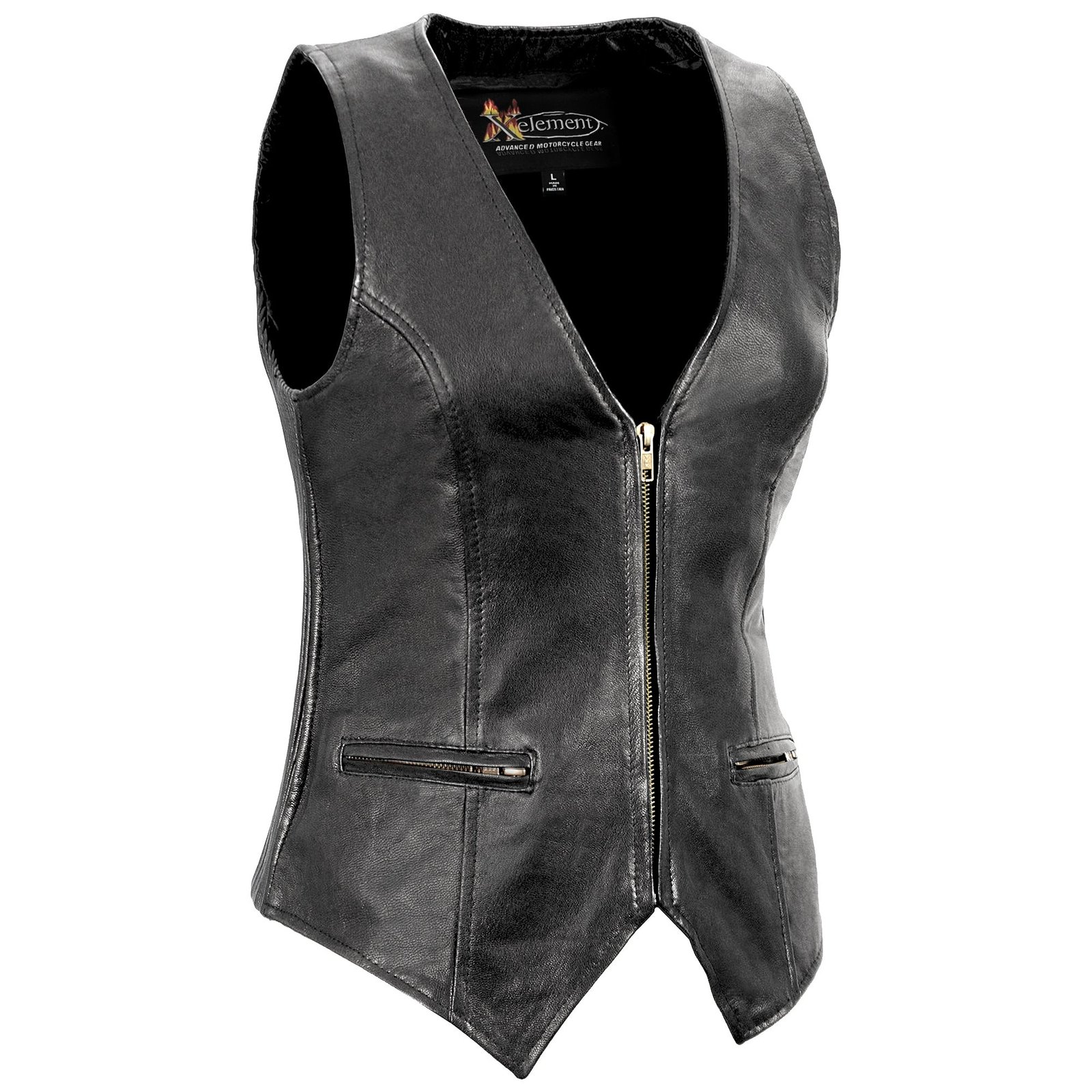 Empowerment and Style: Women’s Black Leather Biker Vest