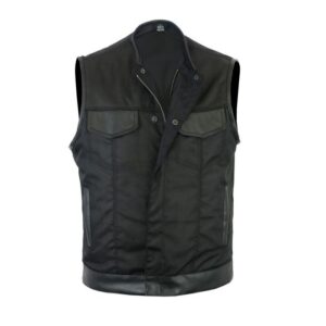 leather biker vest