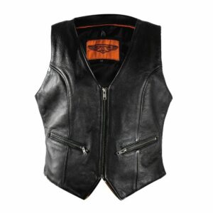 leather biker vest